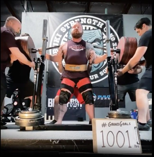 Chris Duffin 1001 lbs Squats